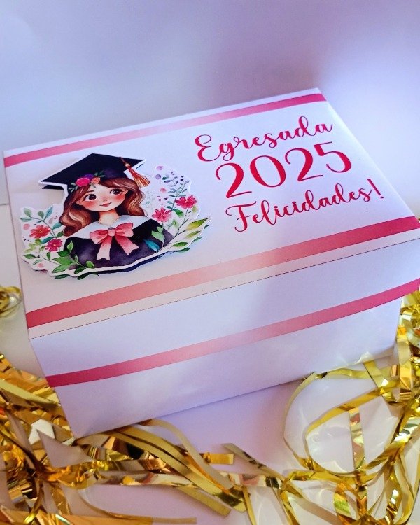 Producto - Caja Rectangular Egresados Rosa