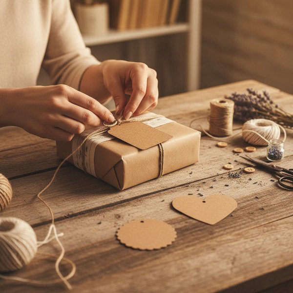 Producto - Pack Tag Etiqueta Kraft Lisa 225 Grs.x100 4 Modelos.