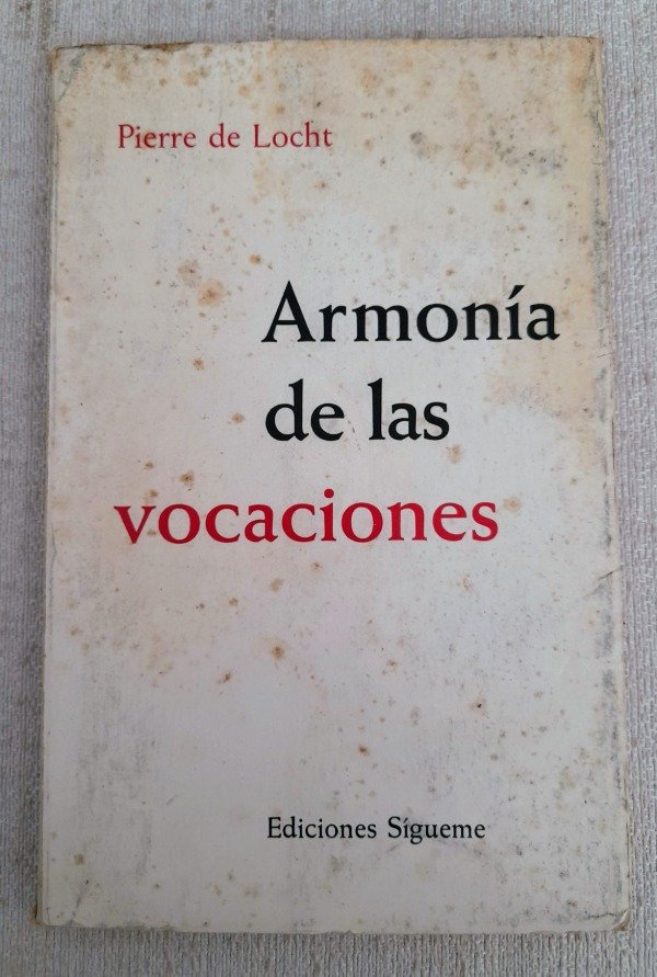 Producto - Armonía De Las Vocaciones - Pierre De Locht - Sigueme
