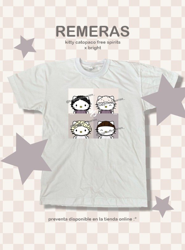 Producto - Remera Kittys Ca7riel y Paco Amoroso Free Spirits