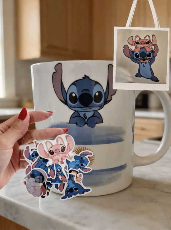 Producto - Kit Stitch - Taza + Tote bag + Stickers