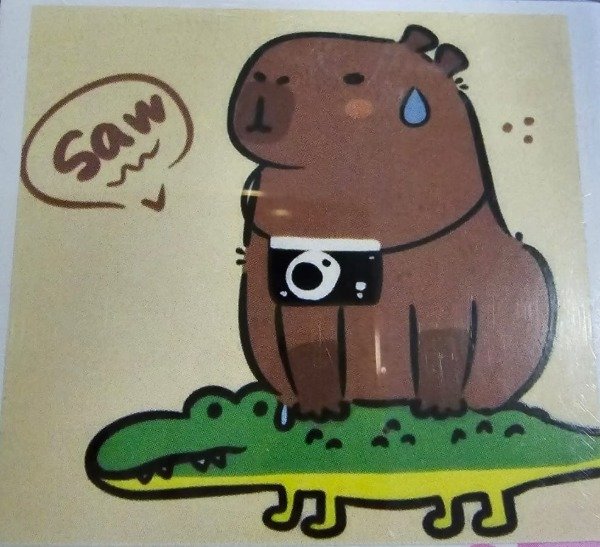 Producto - DIAMOND PAINTING 20X20 HI STONE CAPIBARA SOBRE COCODRILO