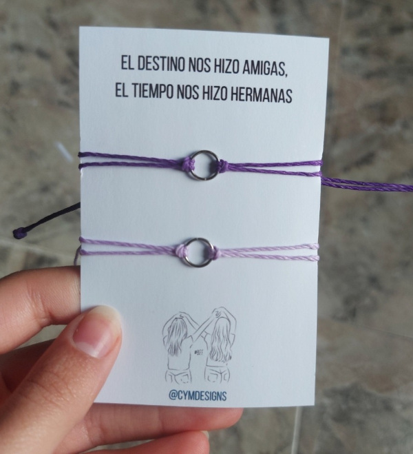 Producto - Pulseras para compartir violeta y lila