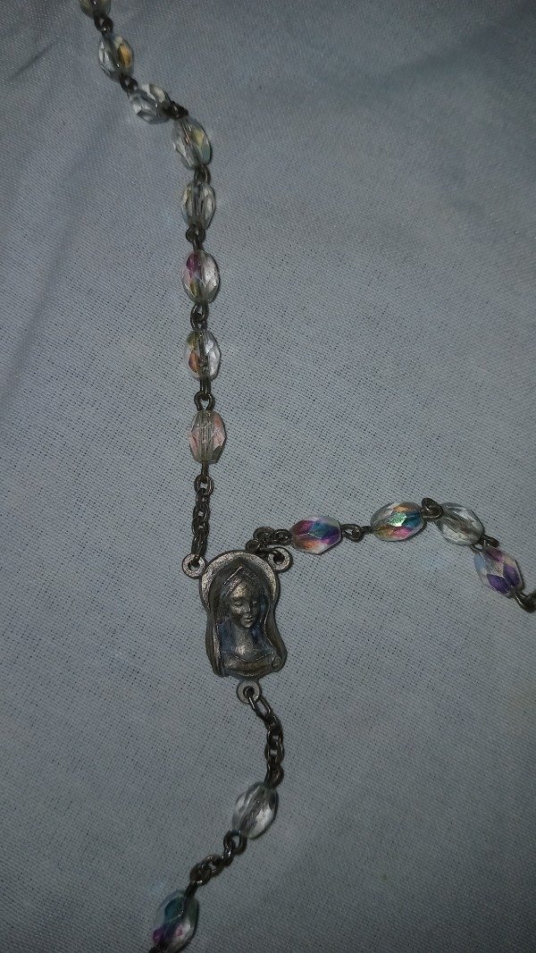 Producto - Vintage cristals and silver bronz Rosary. - 3