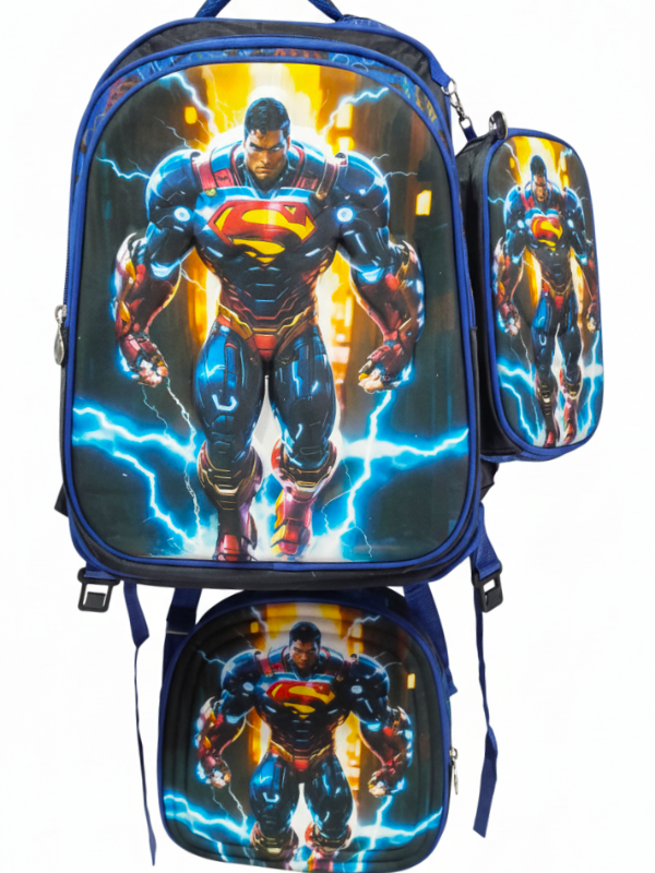 Producto - Superman Combo Mochila + Cartuchera + Lonchera