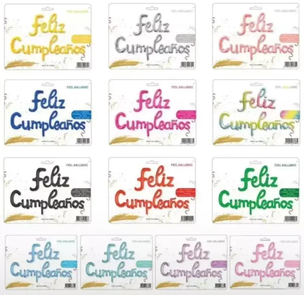 Producto - banderin de globo feliz cumpleaños guirnalda