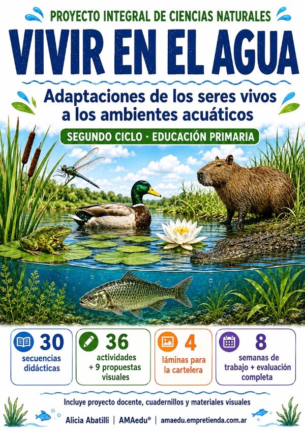 Producto - VIVIR EN EL AGUA (Ciencias Naturales, Quinto Grado)