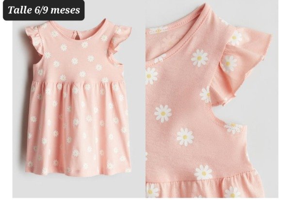 Producto - Vestido HyM talle 6/9  meses rosa margarita