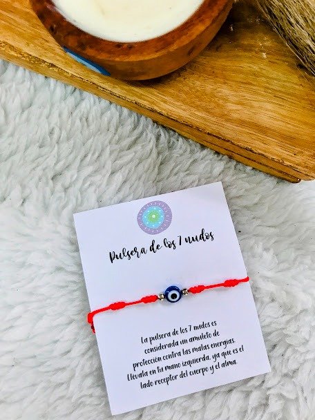 Producto - PULSERA 7 NUDOS ROJA + OJO TURCO