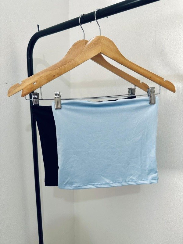 Producto - Top strapless Bruma celeste