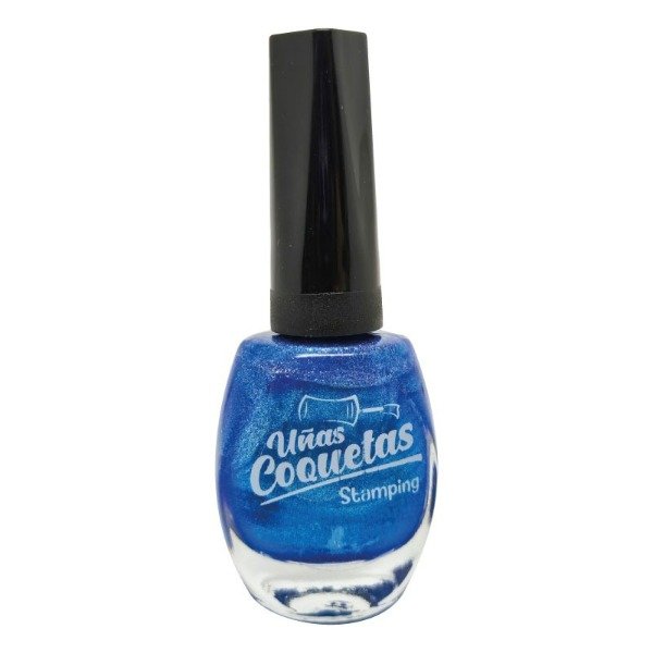 Producto - Esmalte de estampar Uñas Coquetas - Azul Rey Metalizado