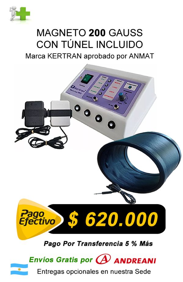 Producto - Magneto M4K KERTRAN 200 Gauss, con dos Solenoides + tunel para extremidades