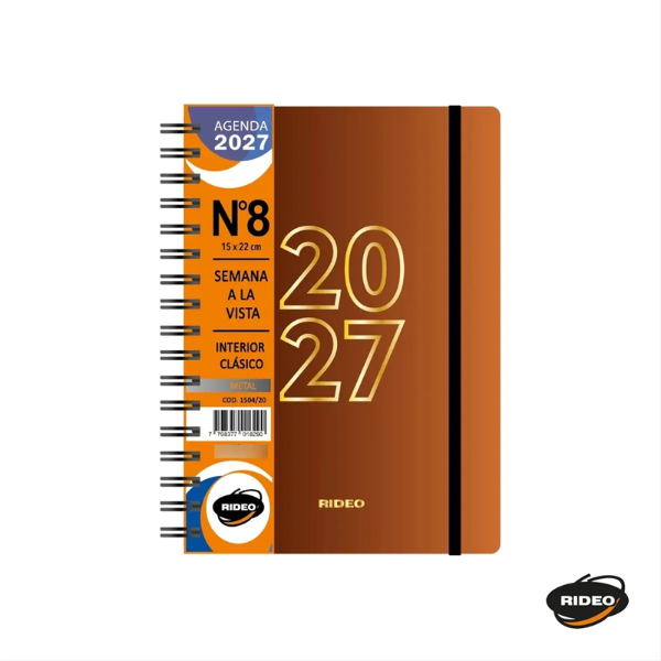 Producto - Agenda 2027 N8 Semanal Rideo Metal - 6