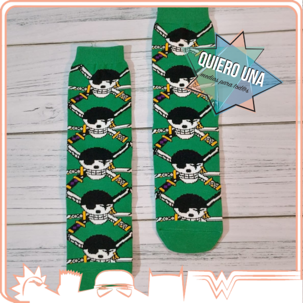 Producto - Media One Piece Rorono Zoro Verde
