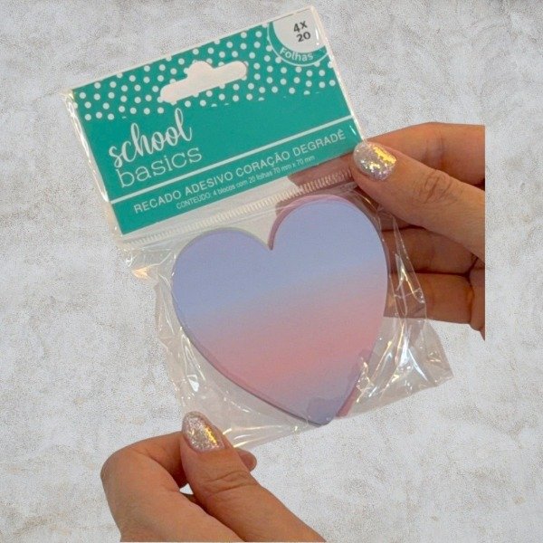 Producto - Notas Adhesivas Corazón Degrade x4 - 2
