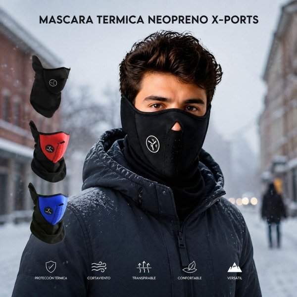 Producto - MASCARA TERMICA NEOPRENO X-PORTS MOTO PESCA CICLISMO