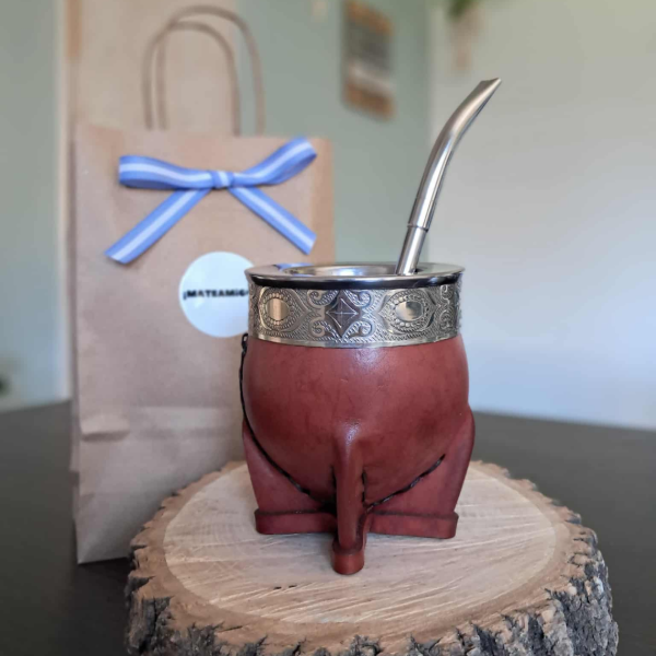 Producto - COMBO IMPERIAL DE CALABAZA BORRAVINO + BOMBILLA PICO LORO ( Guarda Abstracta )