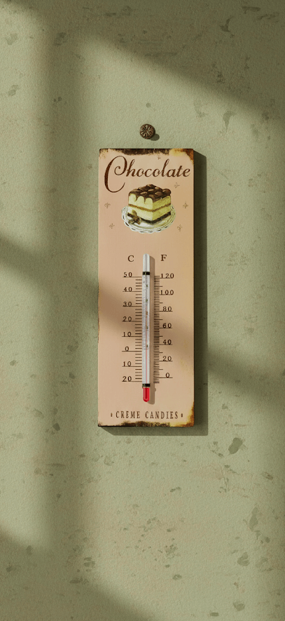 Producto - Termometro De Pared De Chapa Alto 25 Cm