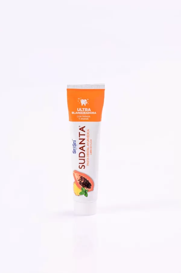 Producto - Pasta dental SUDANTA ultra blanqueadora 50gr SRI SRI