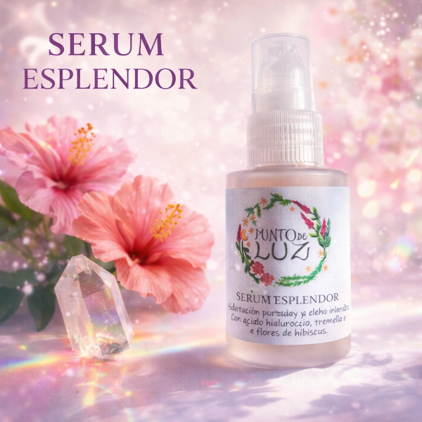 Producto - SÉRUM ESPLENDOR -Con ácido hialurónico- tensor, humectante, antiarrugas-