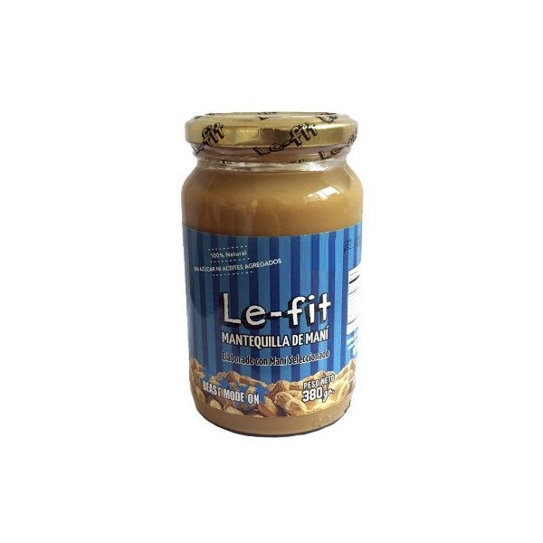 Producto - Mantequilla De Mani ORIGINAL Natural Sin Azucar Agregada Sin Gluten Le-Fit 380Gr