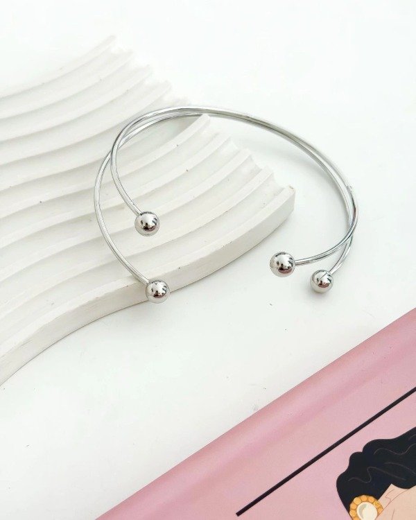 Producto - Brazalete Aitana Plateado