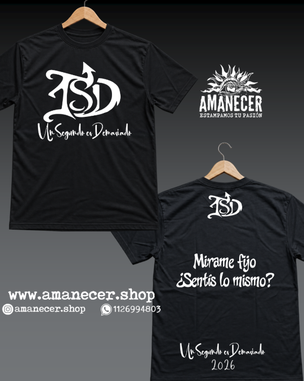 Producto - Remera 1 Segundo es Demasiado Logo nuevo - 0