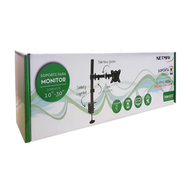 Producto - Soporte Para Pantalla LED LCD Netmak NM-ST17 10 a 30 Pulgdas - 0