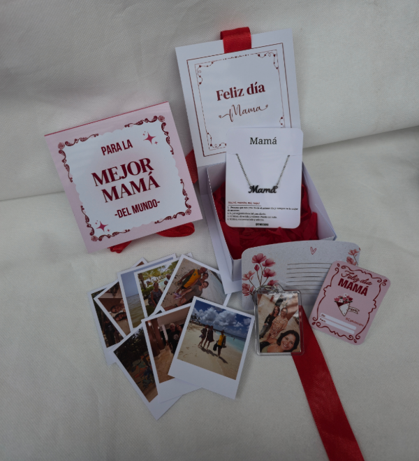 Producto - Combo box cierre moño llavero + Collar mama a eleccion + fotos - 0