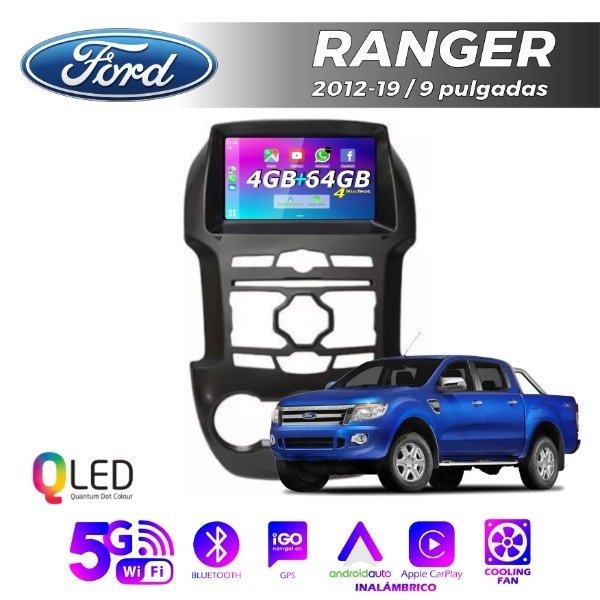 Producto - MULTIMEDIA FORD RANGER ORIGINAL  2012/19 - 9 PULGADAS CARPLAY Y ANDROID AUTO