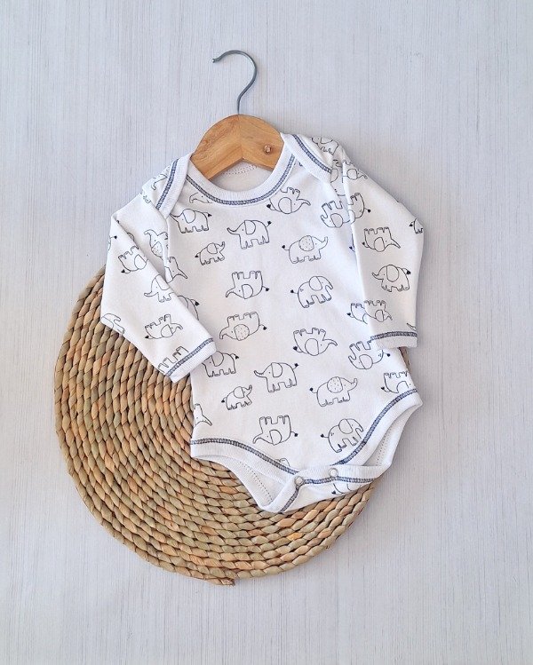 Producto - Body algodón ELEFANTE (unisex)