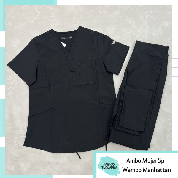 Producto - Ambo Negro Liso Spandex Manhattan