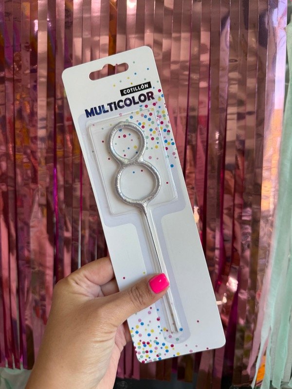 Producto - SPARKLE NUMERO 8 PLATEADO