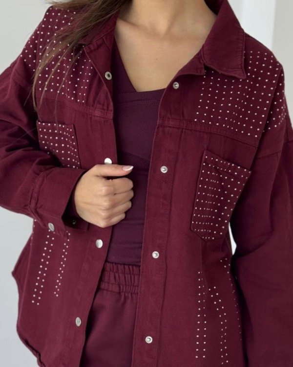 Producto - Camisaco Strass- bordo