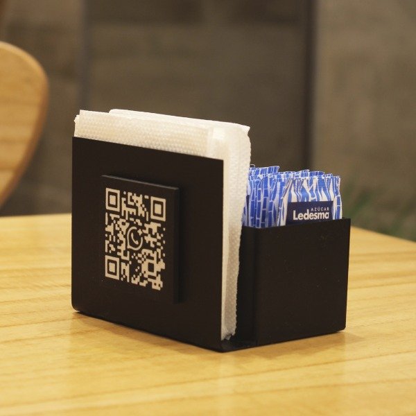 Producto - Porta servilletas y sobrecitos de azúcar y edulcorante de chapa / RECTO