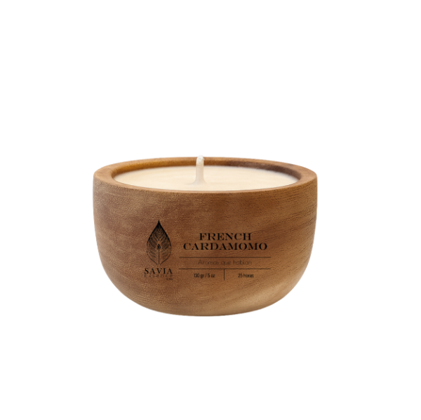 Producto - Vela Cuenco de Madera French Cardamomo