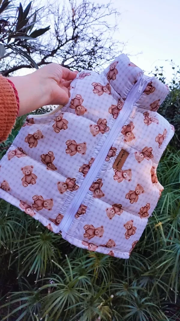 Producto - Chaleco Impermeable Osito gris T2