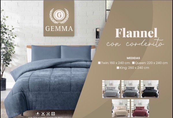 Producto - Acolchado flannel con corderito KING