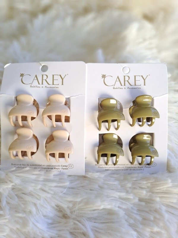 Producto - 6286OI CAREY Broche Bombe Mini x 4 (el par) Natural/Verde Seco