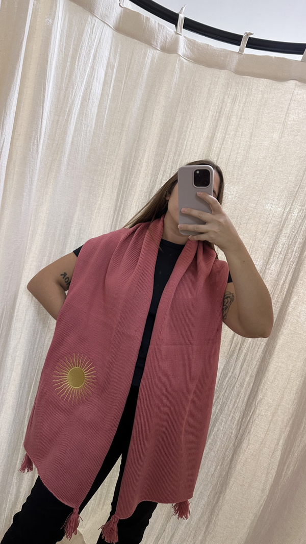 Producto - BUFANDA SOL DE MAYO ROSA