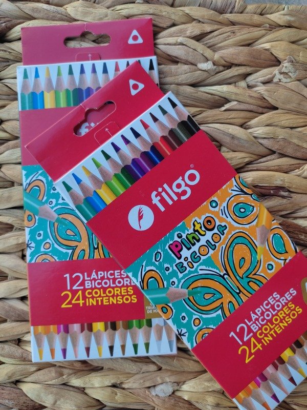 Producto - Lápices de colores bicolorx12 filgo