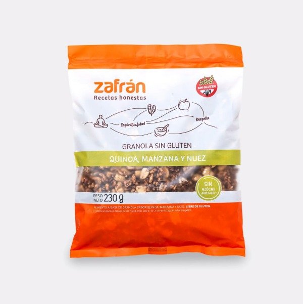 Producto - Granola Zafran quinoa, manzana y nuez sin gluten