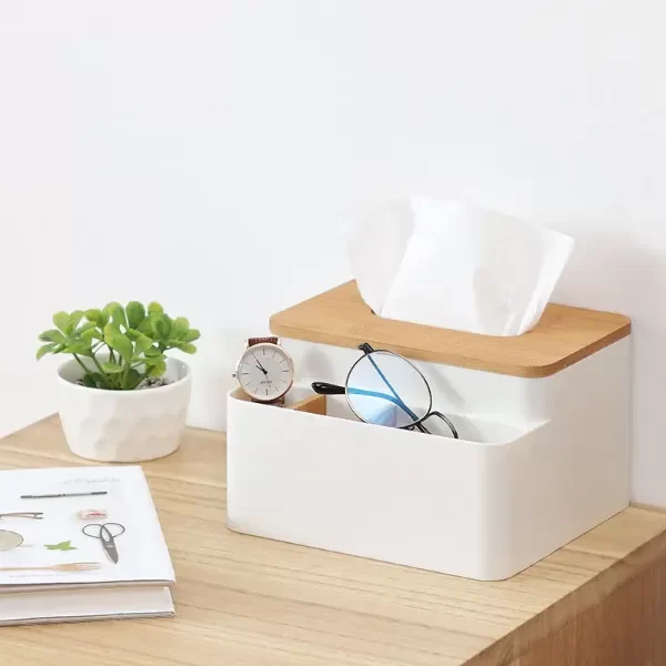 Producto - Organizador con tapa de madera ROCKI