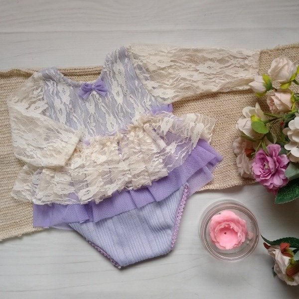 Producto - Body Lila/beige 1-2m
