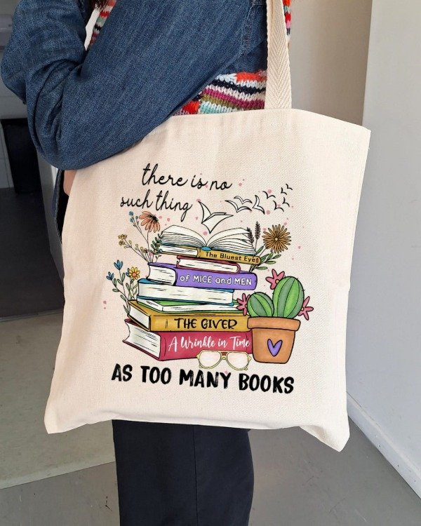 Producto - Tote bag "Too many books" versión 1