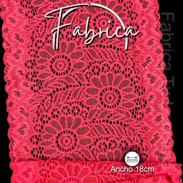 Producto - PS301 Puntilla Fucsia. Medida: 18cm (por metro)