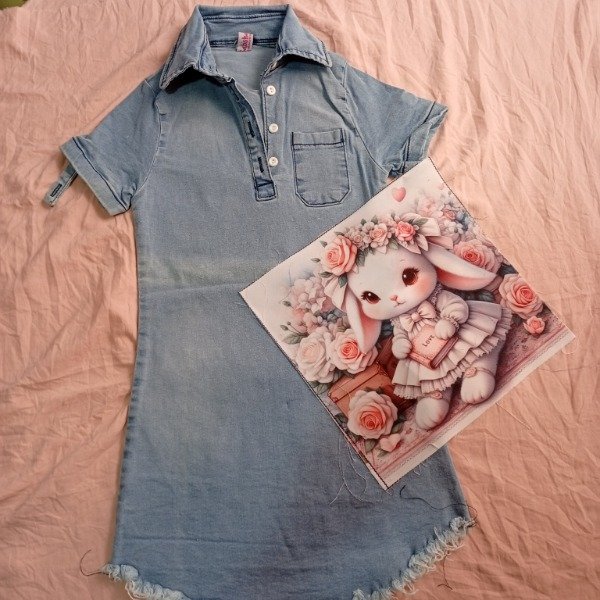 Producto - Vestido y aplique celeste 6