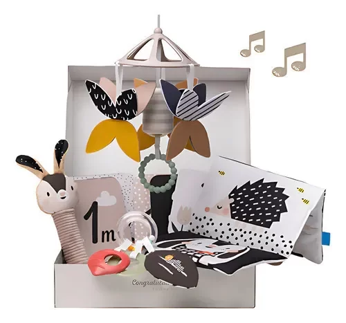 Producto - HELLO BABY - Set Sensoriales Bebe Blanco y negro - 0