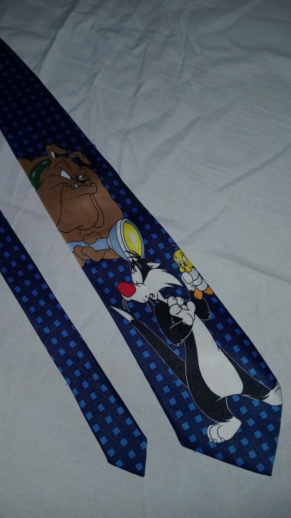 Producto - 90s Sylvester Sylvester James Pussycat Looney Tunes AOP ecene print tie. - 2