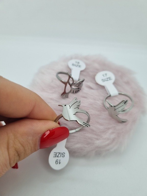 Producto - Anillos acero quirúrgico x3 u surt palomas